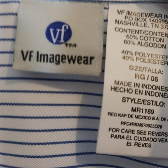 VF Imagewear  Women's Long Sleeve Button Uniform Shirt Size 06 #W-133 - Picture 6 of 10